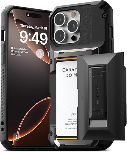 Miniatura 19 de VRS DESIGN Damda Glide - Funda híbrida para iPhone 13 Pro, ranura para tarjetas con soporte, funda funcional resistente compatible con iPhone 13 Pro