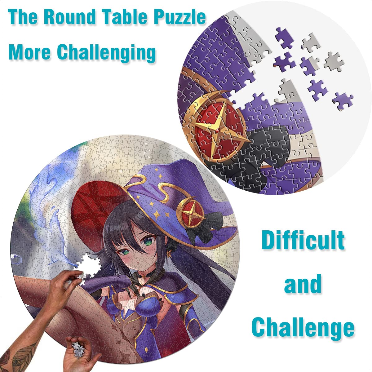 1000 Teile Puzzle Genshin Impact Yelan – Kreispuzzle, 67,5 X 67,5 Cm, Für Erwachsene & Kinder