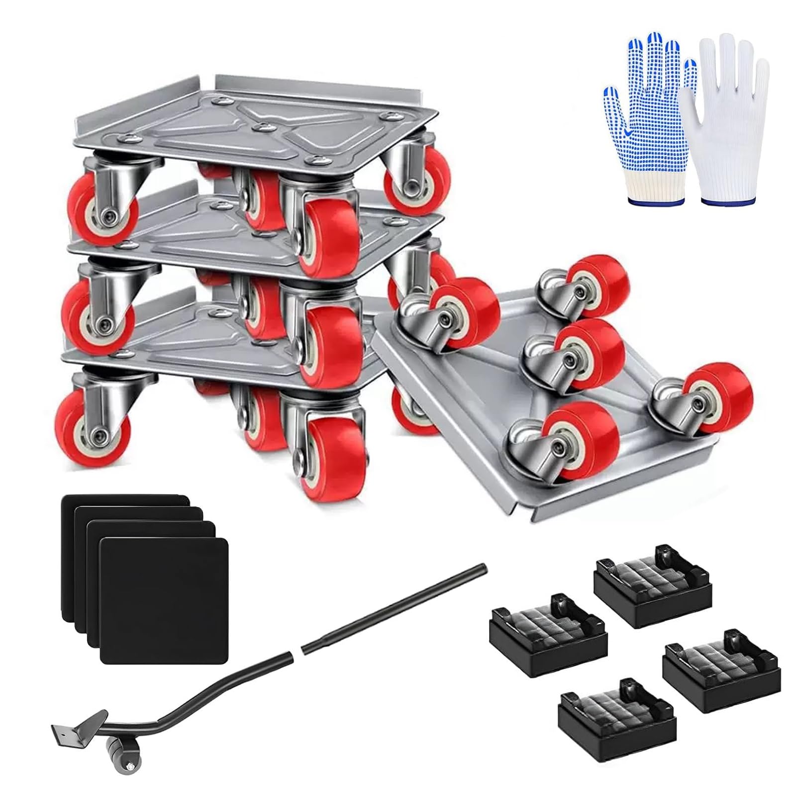 SHYICHENG Heavy Duty Furniture Movers with Wheels, 5-Wheel Furniture Dolly 360 Rotating, 600kg Load Capacity