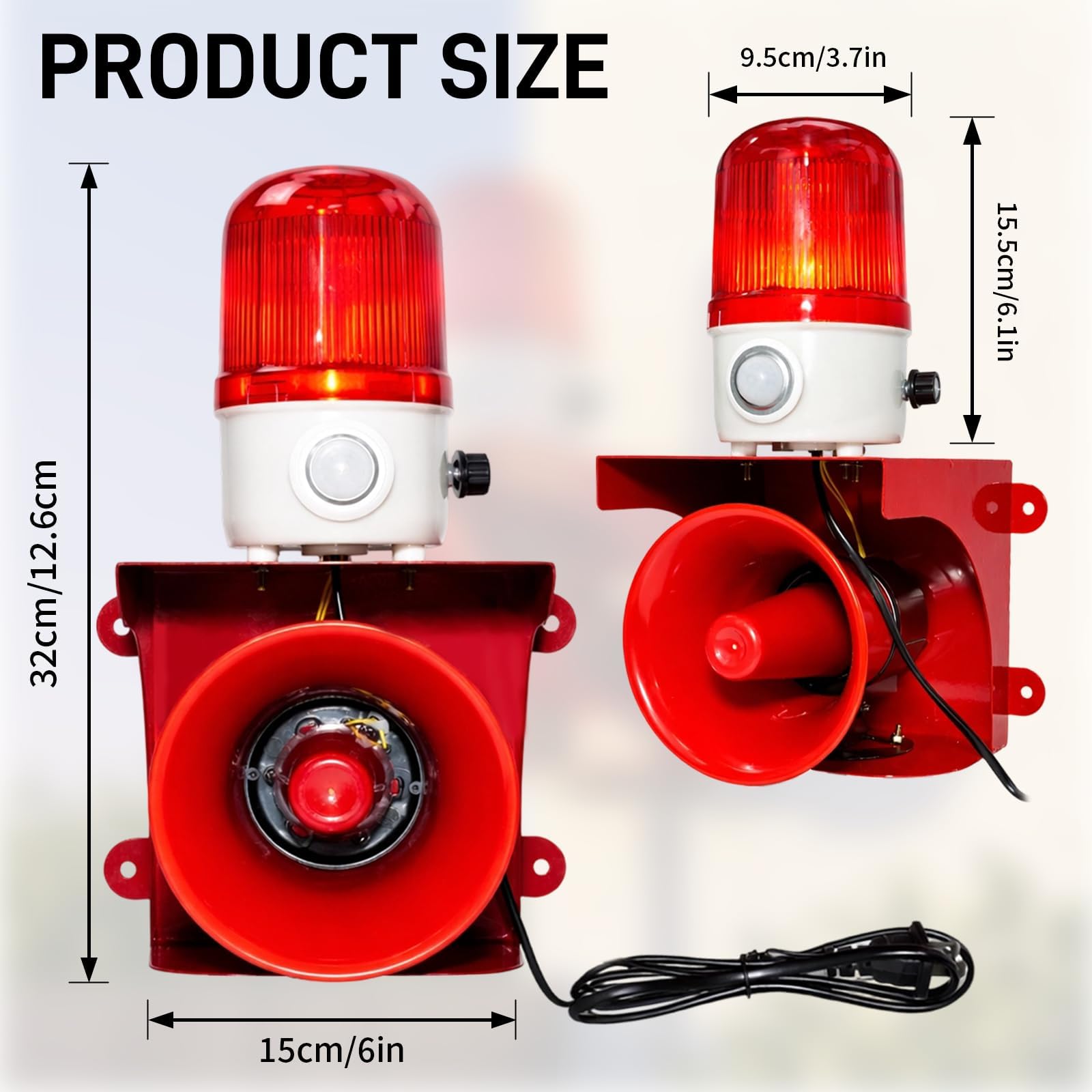 Détecteur de mouvement réglable 120 dB avec détection humaine de 3 à 6 m