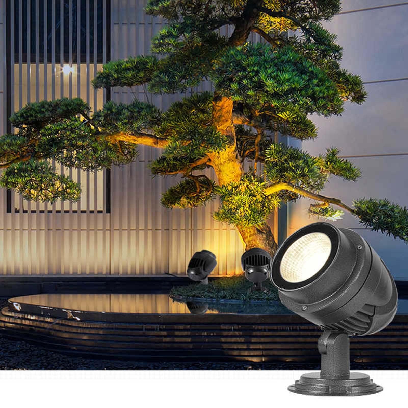 Focos LED - Focos Impermeables Para Exteriores IP65, Lámparas De Paisaje Para Iluminación De Árboles COB De 220V, Iluminación Para Jardines, Villas, Patios Y Césped(Warm light,30w)