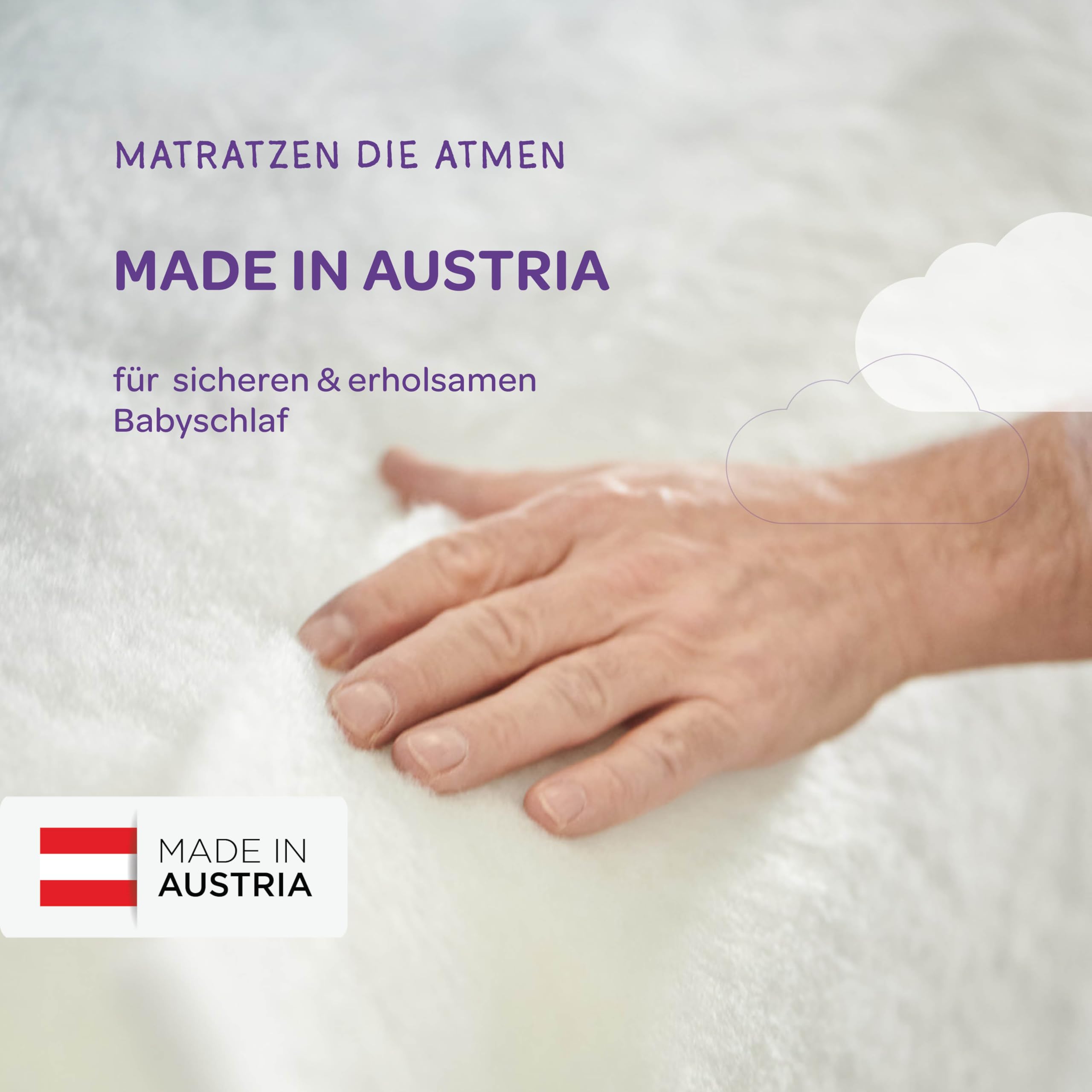 Träumeland T014301 - Babymatratze Regenbogen 60 x 120 cm