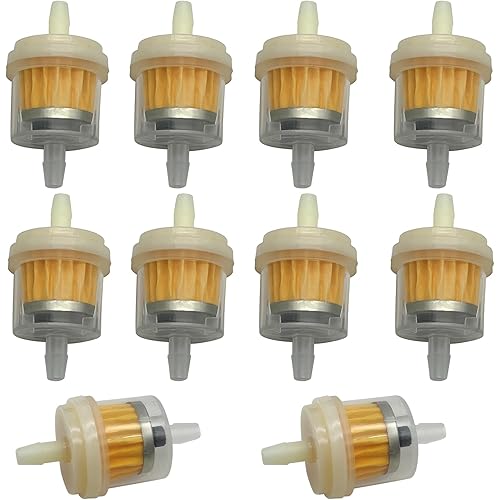 10 Pieces Fuel Filter for Motorcycle Universal Gas Inline Fuel Filter for Small Engine Fuel Filter with Magnet