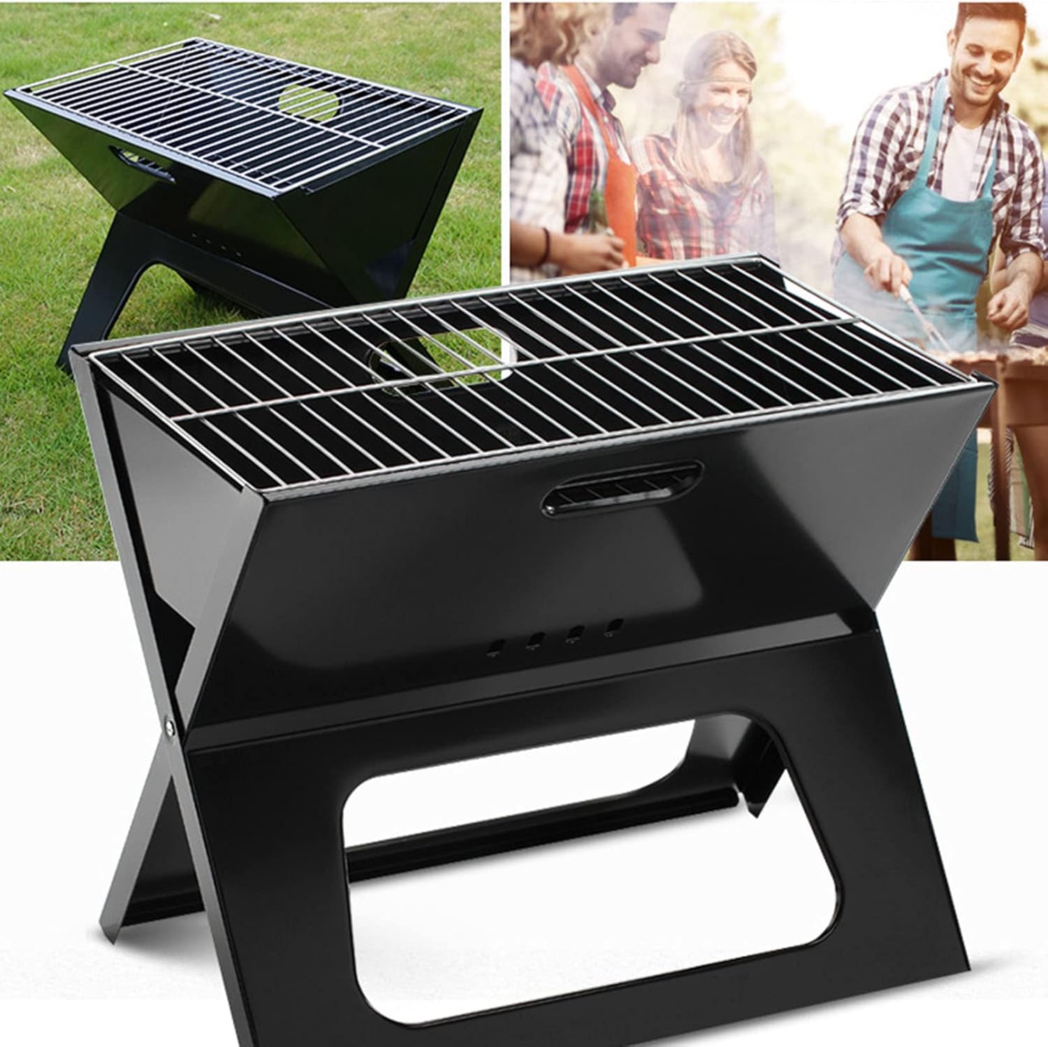 JATIBOSH Portable Charcoal Grill Cooking Foldable, Easy to Transport, Suitable for Outdoor Barbecue, Camping, Travel, Picnic, Garden, Backyard