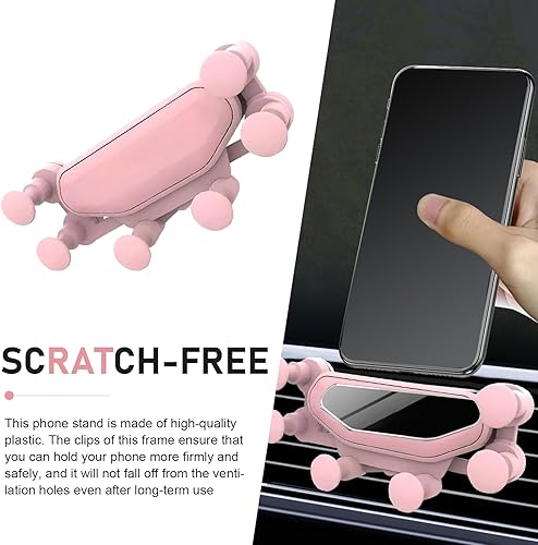 Miniatura 5 de Soporte de teléfono para ventilación de automóvil, soporte de navegación adaptativo resistente a los arañazos, soporte de teléfono para vehículo que