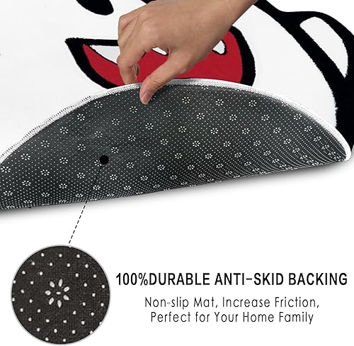 Miniatura 6 de Alfombra de baño de Halloween para baño, fantasma de Halloween, absorbente y antideslizante, bonita alfombra de ducha, lavable y suave para