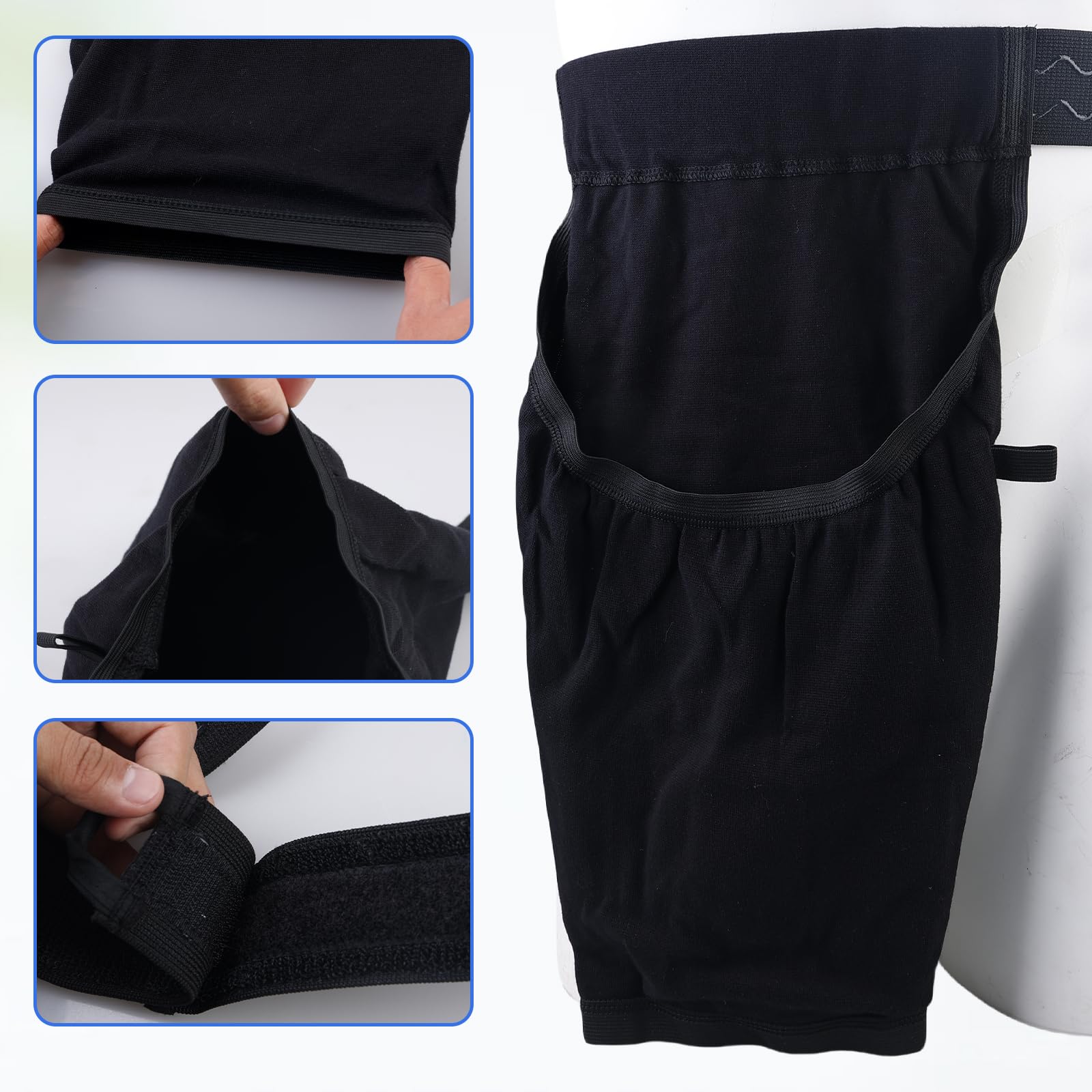 Soporte para bolsas de piernas para catéter, soporte para bolsas de catéter con cinturón, soporte para bolsas de orina, cubierta de bolsa de orina, mangas de catéter, soporte para bolsas de drenaje