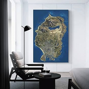 Amazon.co.jp: GTA5衛星地図キャンバスポスター絵画ポスターHD Amazon.co.jp: GTA5衛星地図キャンバスポスター絵画ポスターHD