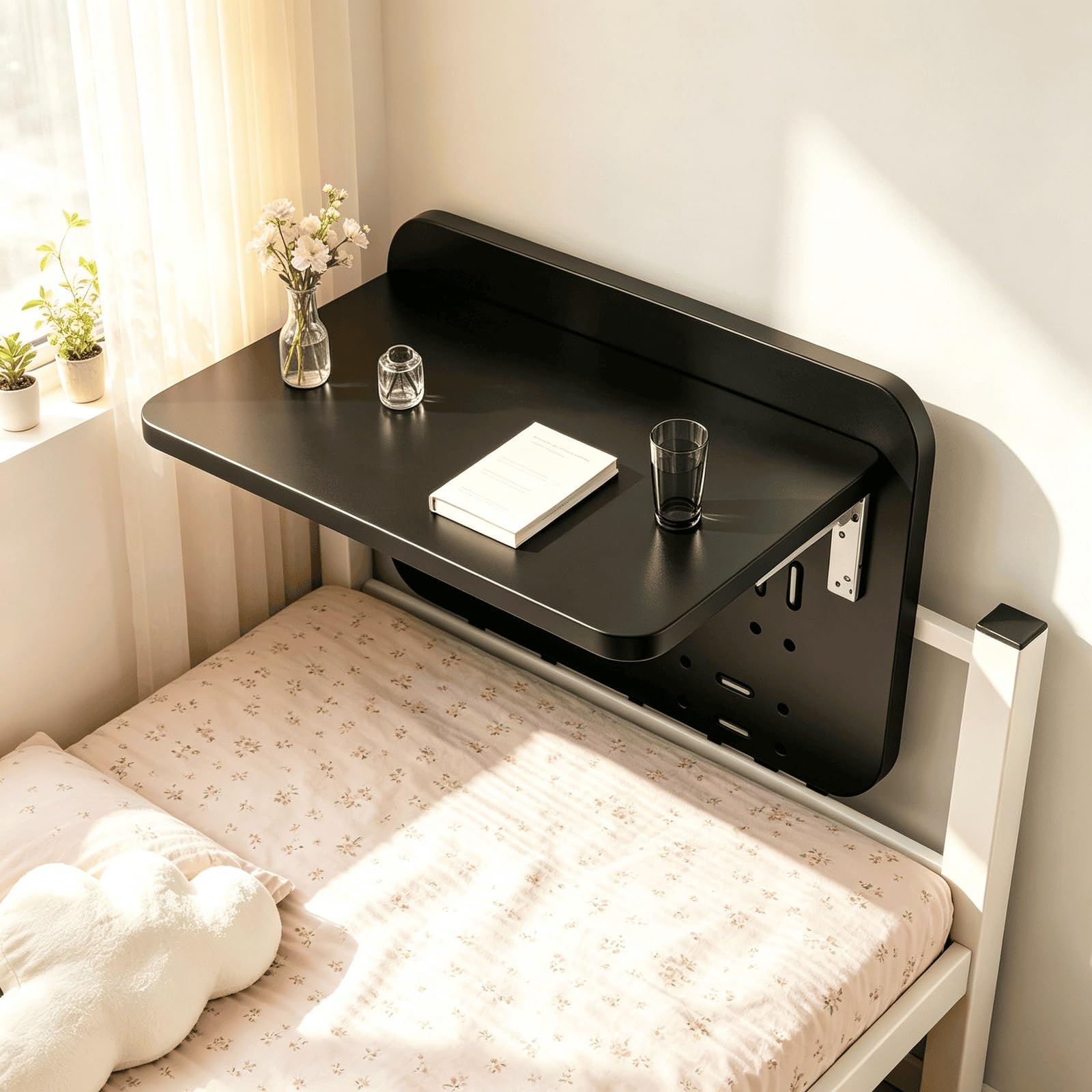 Kumamart Black Foldable Bed Tray K-Bracket Space Saving Board