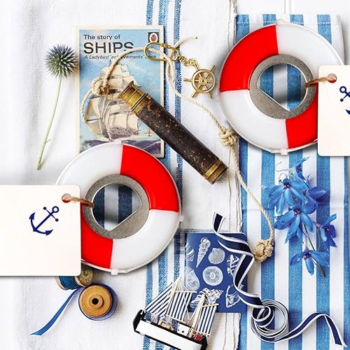 Miniatura 5 de PartyTalk - 50 piezas de regalos náuticos de boda con etiquetas de anclaje y cuerda para regalos de boda náuticos para baby shower de cumpleaños