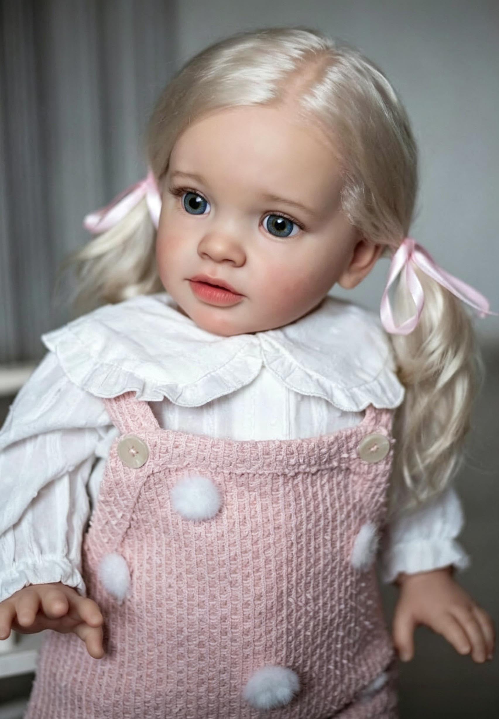 RXDOLL 51 cm Reborn maluch, lalka, dziewczyna, Pippa, duży rozmiar, realistyczne, Reborn Baby Dolls z miękkim materiałowym korpusem, realistyczne lalki dla niemowląt, ręcznie robione, ważone, Reborn