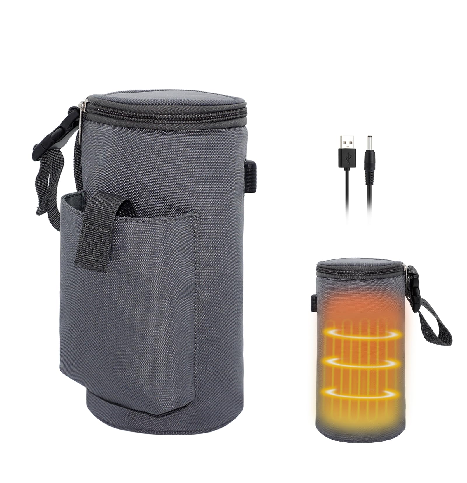 Amazon | ZenCT 水筒カバー 保温保冷 ヒーター内蔵 500ml対応 ペット