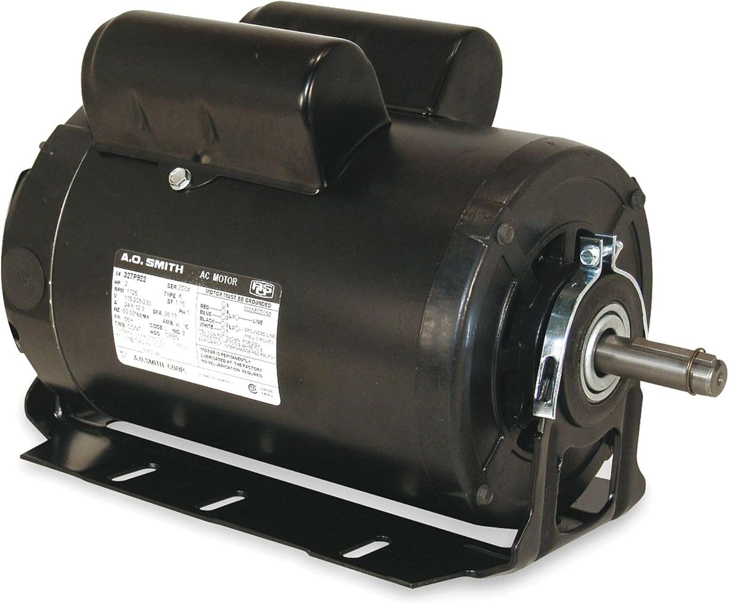 Century RB1204AV1 2 hp 1725 rpm Single Phase Open Ventilated Capacitor Start Electric Motor