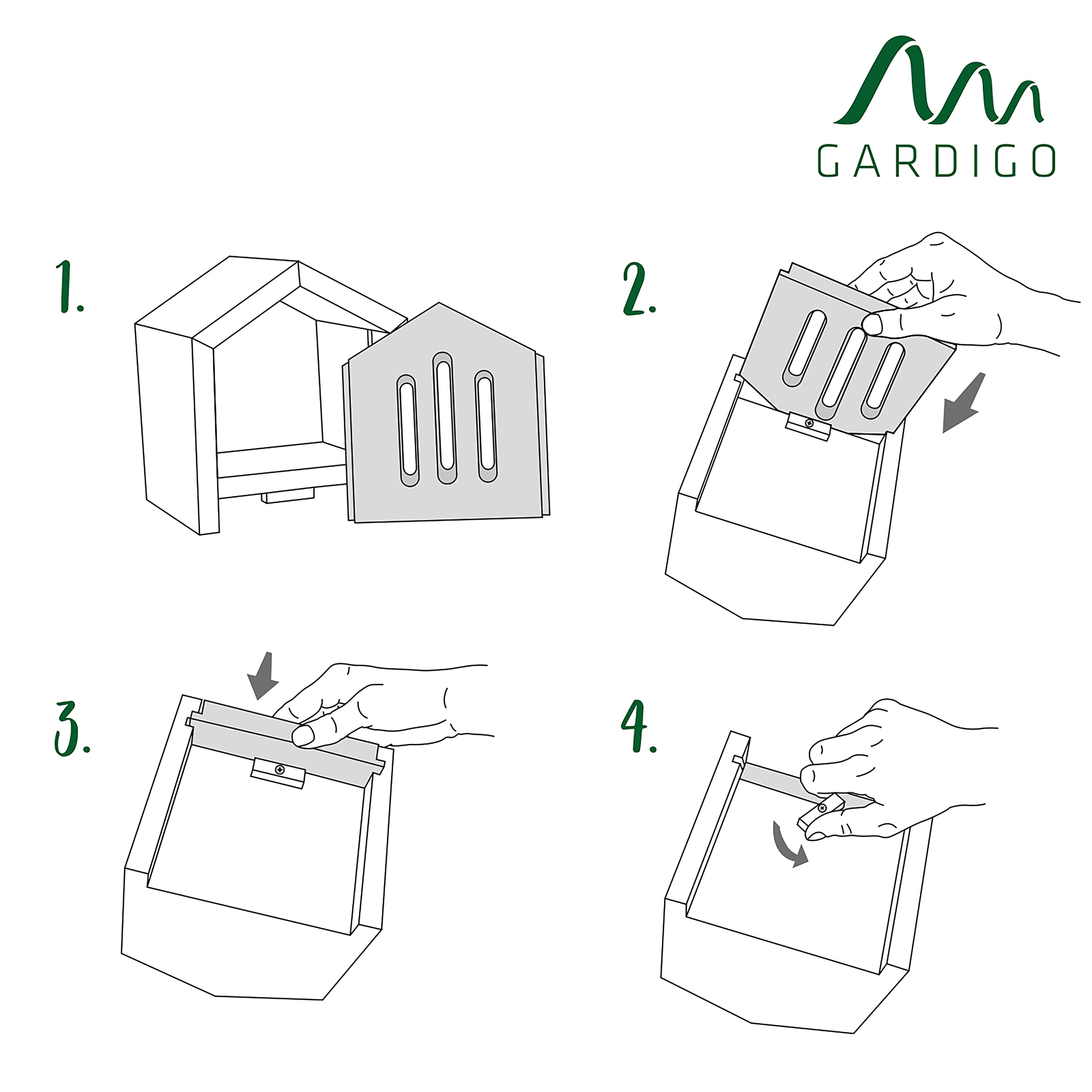 GARDIGO® Tierhaus System: Schmetterlingshaus I Insektenhotel für Schmetterlinge aus Massivholz I Made in Germany