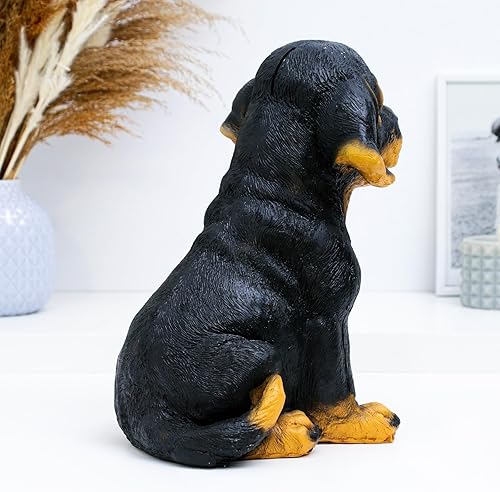 Miniatura 3 de AEVVV Rottweiler - Alcancía para cachorros, recuerdo coleccionable, 11 pulgadas, marrónnegro, decoración moderna para el hogar