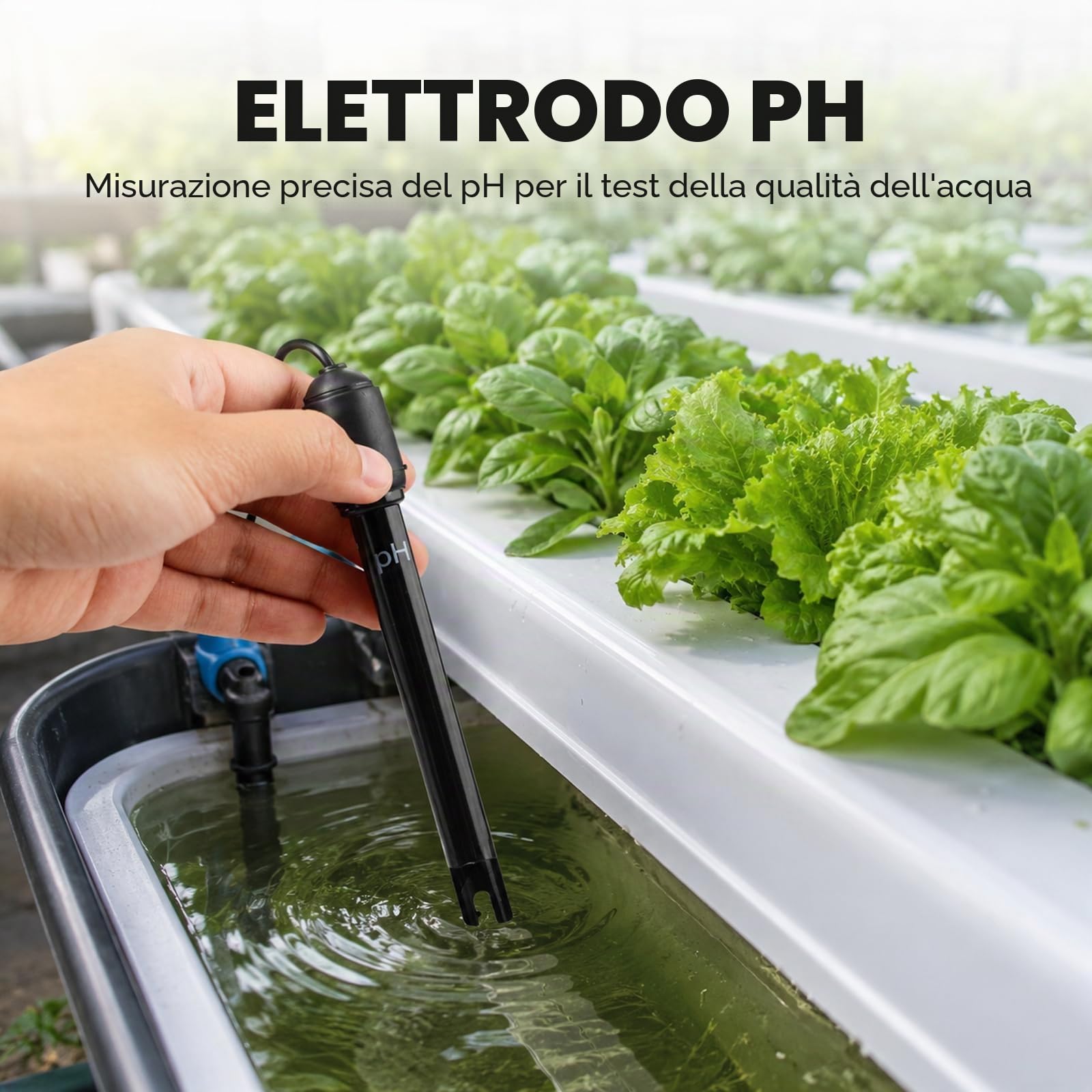 Lungo Corpo pH Elettrodo con BNC Socket Sonda 300cm Cavo 0-14pH per pH Metro, pH Controllore pH Dispositivo Economico Sensore