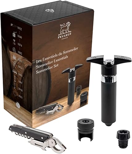 Peugeot Clavelin Sommelier Sacacorchos y bomba de vacío Epivac Duo Set de regalo
