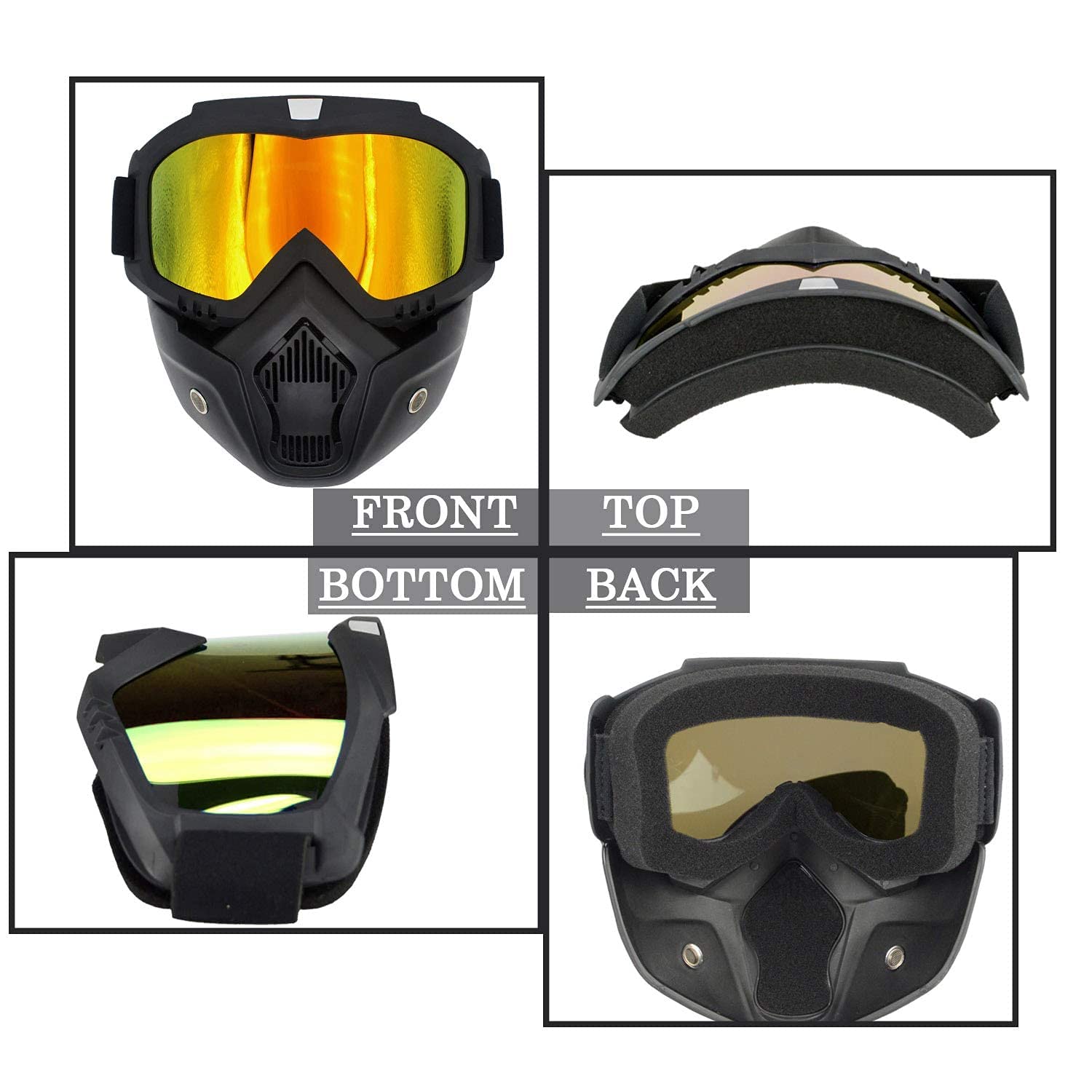 rhonnium Glasses Ski Masks Snow Board Goggles Off Road 2