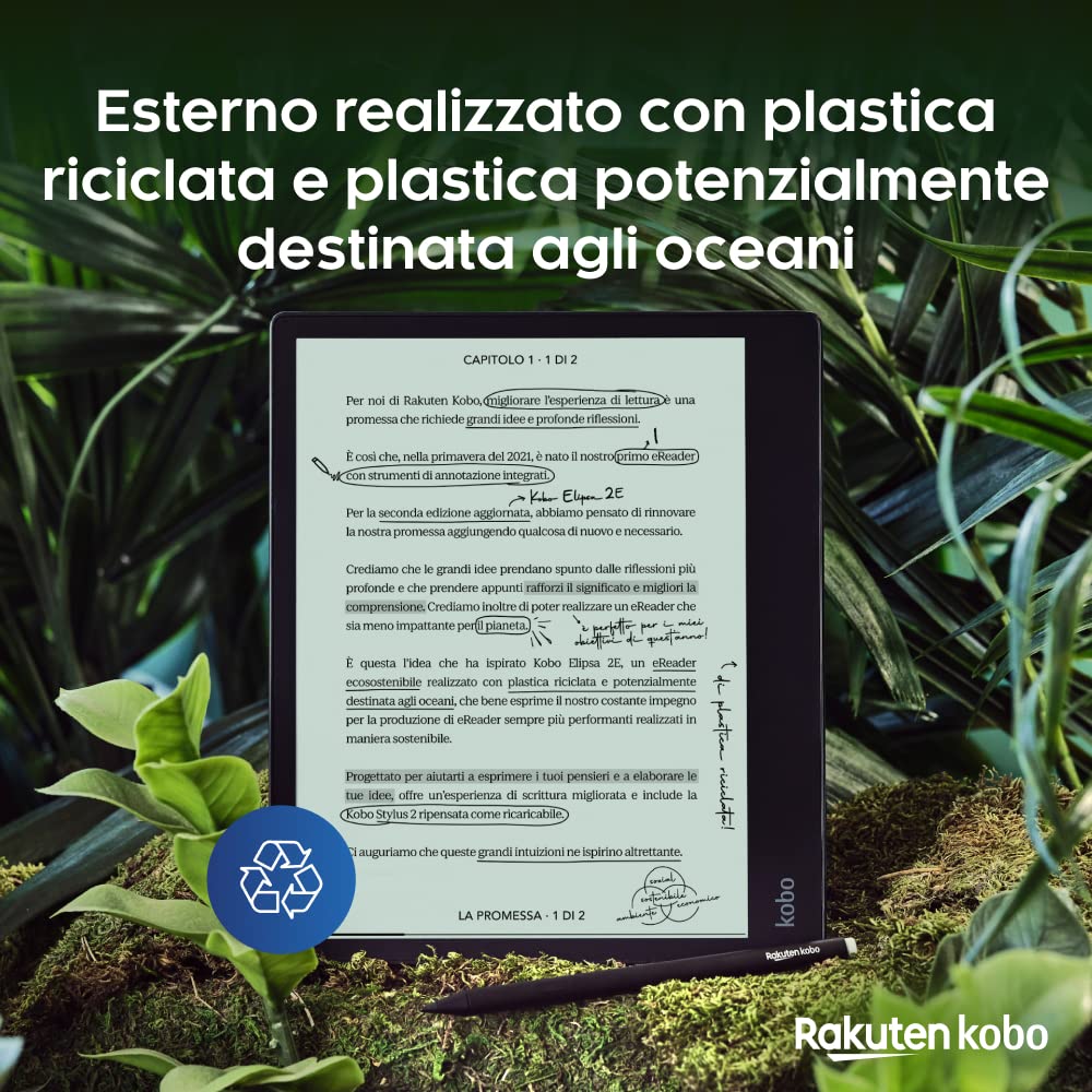 Kobo Elipsa 2E eReader 10,3" Touchscreen antiriflesso ComfortLight PRO Kobo Stylus 2 Wi-Fi Carta E Ink 32 GB
