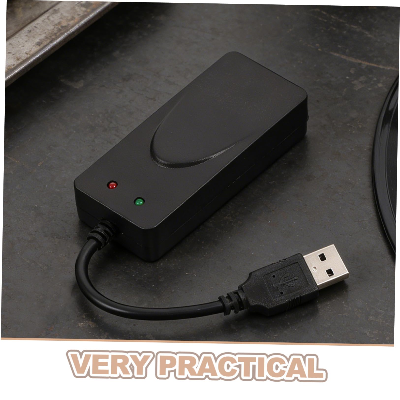 SHINEOFI Módem Fax USB 56k Negro Doble Puerto USB, Material Abs, Plug and Play para Oficina en Casa y Entornos Empresariales