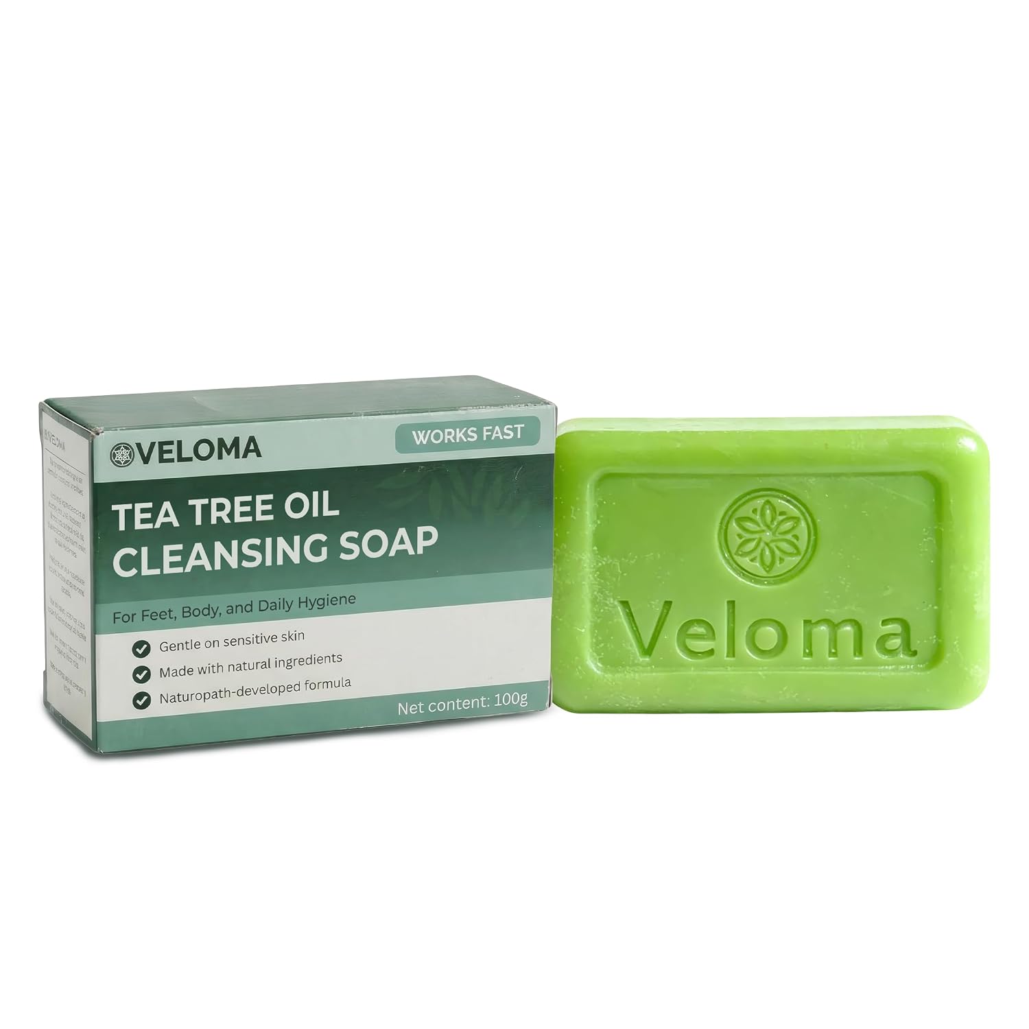 Tea Tree Oil Cleansing Soap Bar for Men & Women - 1 Bar | Tea Tree Oil Cleansing Bar for Daily Body Care, Itchy Areas & Athlete's Foot Care. Deep-Cleansing Formula for Men and Women