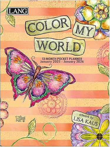 LANG Color My World 25991003178 Agenda de poche mensuel 2025