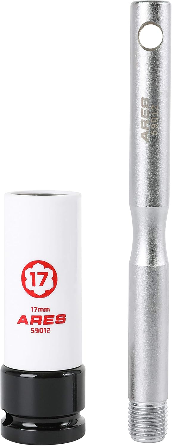 ARES 59012-17mm Non Marring Convex Lug Nut Socket - M14x1.5 Wheel Hanger Alignment Tool - Socket Compatible with Mercedes - 1/2-Inch Drive Socket Designed for Flower Head Lug Nuts : Automotive