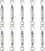 FEPITO 10Pcs Turnbuckle Wire Tensioner 304 Hook & Eye Adjustable Turnbuckle M4 Stainless Steel Tensioner Set Heavy Duty