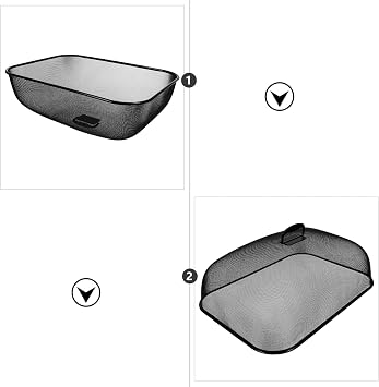 Metal Mesh Food Cover 18.47x13.36 Inch Rectangular Food Tents Dome Screen Plate Covers Net Food Umbrella Outdoor A