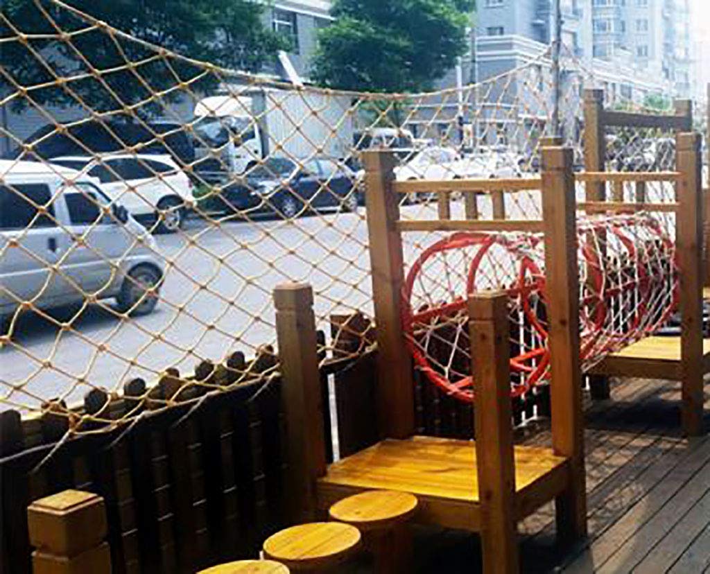 Varios tamaños Red de cuerda de cáñamo 2 * 3M Red de seguridad para niños Balcón Patios y barandillas Red de escaleras Red de riel segura para niños/Mascotas/Juguetes Material de tela de malla r