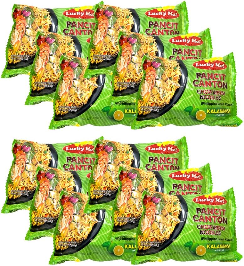 Lucky Me Pancit Canton 20 Pack Kalamansi Citrus Flavor (Instant Chow Mein)
