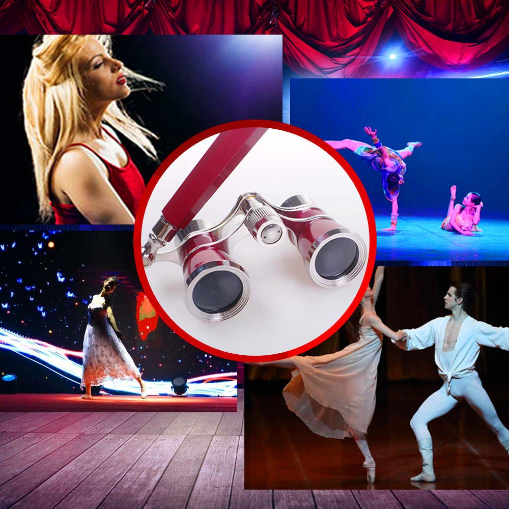 Binocolo Teatro 3x25 Con Manico - Per Opera, Corse Cavalli, Argento