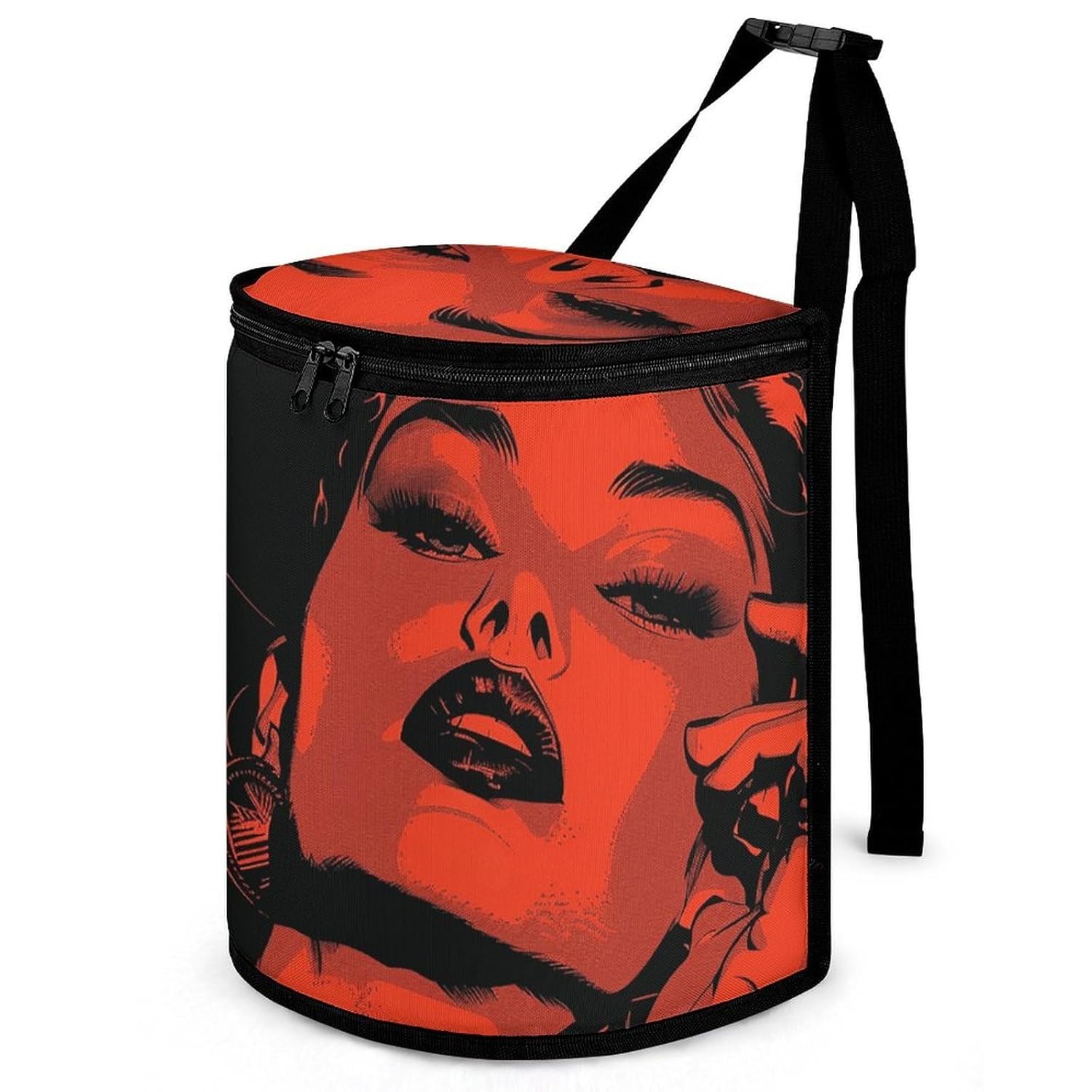 MUSM Leakproof Car Trash Can 2.5 Gallon, Durable Automotive Garbage Bag with Waterproof Liner, Retro Style Woman Trash Bag for Car, Truck, RV & Bathroom