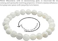 Vista 208 de Amazing Gemstone Pulsera de cristal para mujeres y hombres, pulsera de cristal curativo de protección, pulsera elástica con cuentas de piedras