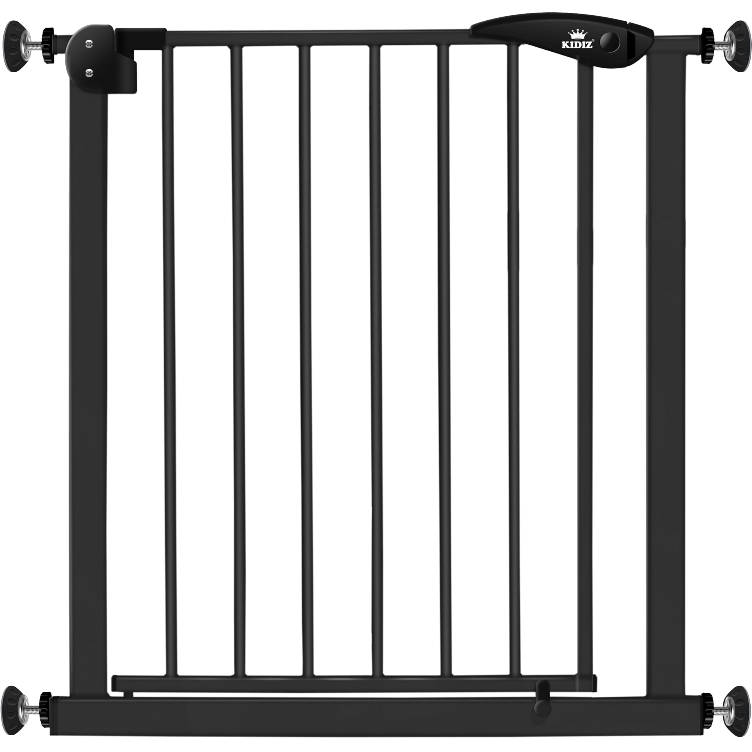 KIDIZ® Rejilla de Seguridad para Puerta, Rejilla para escaleras, Rejilla para Mascotas, sin Agujeros, orientable por Ambos Lados, 74-87 cm