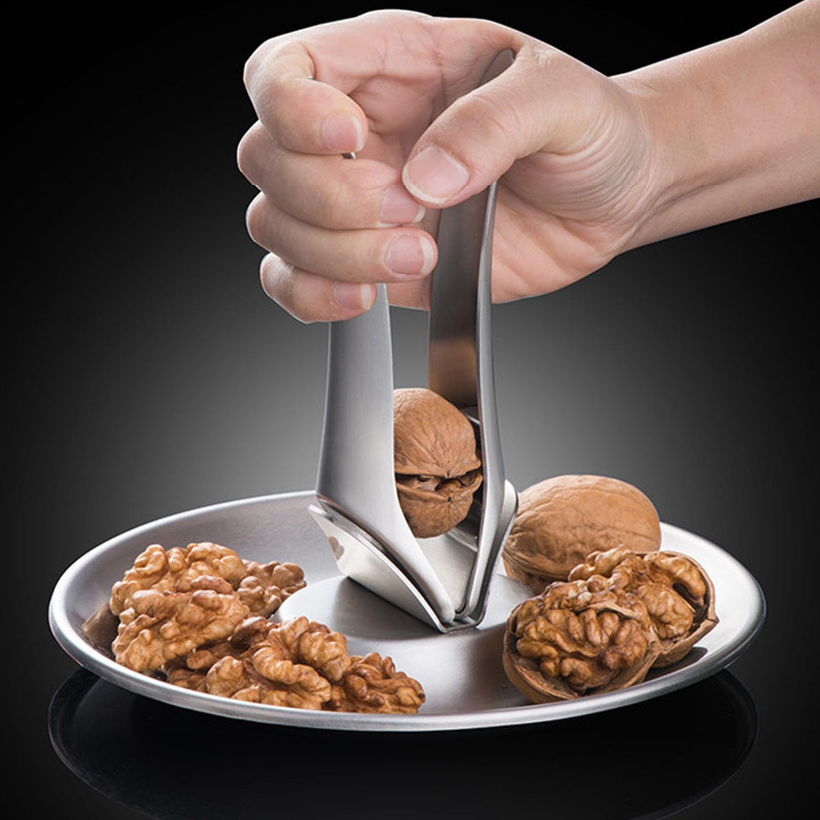 Montesy Sturdy Nonrust Steel Nutcrackers With With Storage Tray For Effortlessly Cracking Of Various Nut Including Walnuts And P