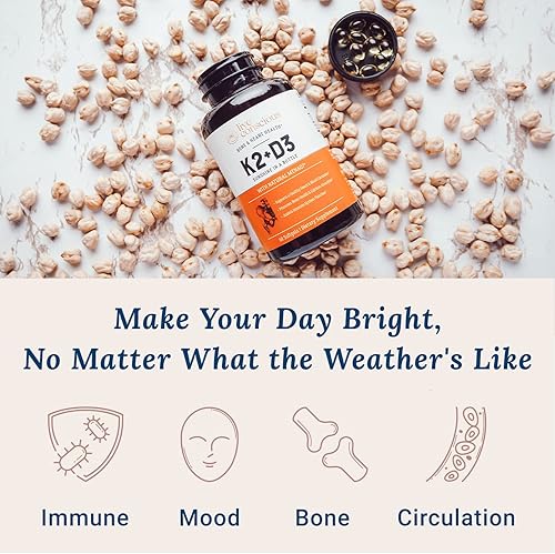 Miniatura 2 de Live Conscious Vitamina K2 MK7 con suplemento D3 Apoyo a la salud ósea y cardíaca - Vitamina K patentada y vitamina D3 5000 UI (paquete de 2)