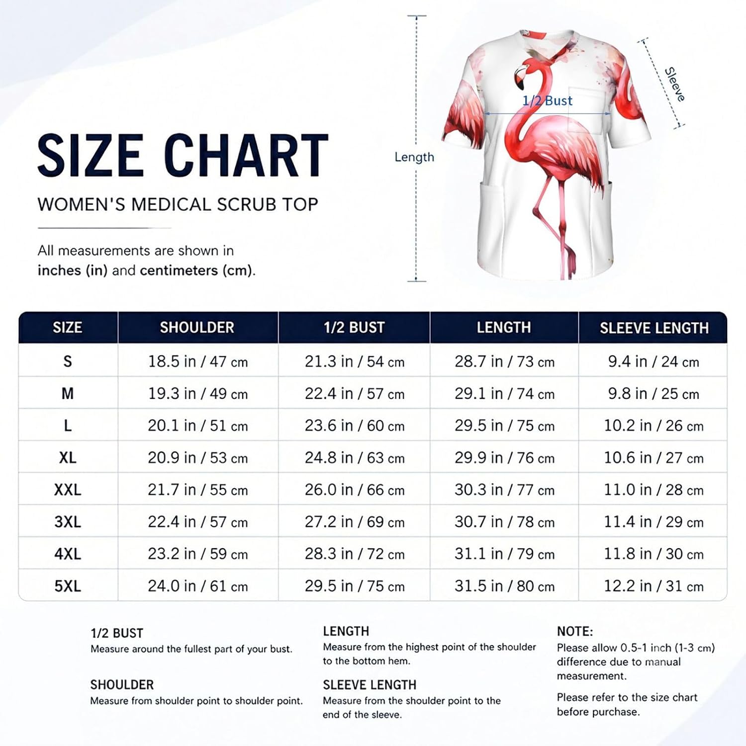 Professional Scrub Tops for Men, Classic V-Neck Workwear with 3 Pockets