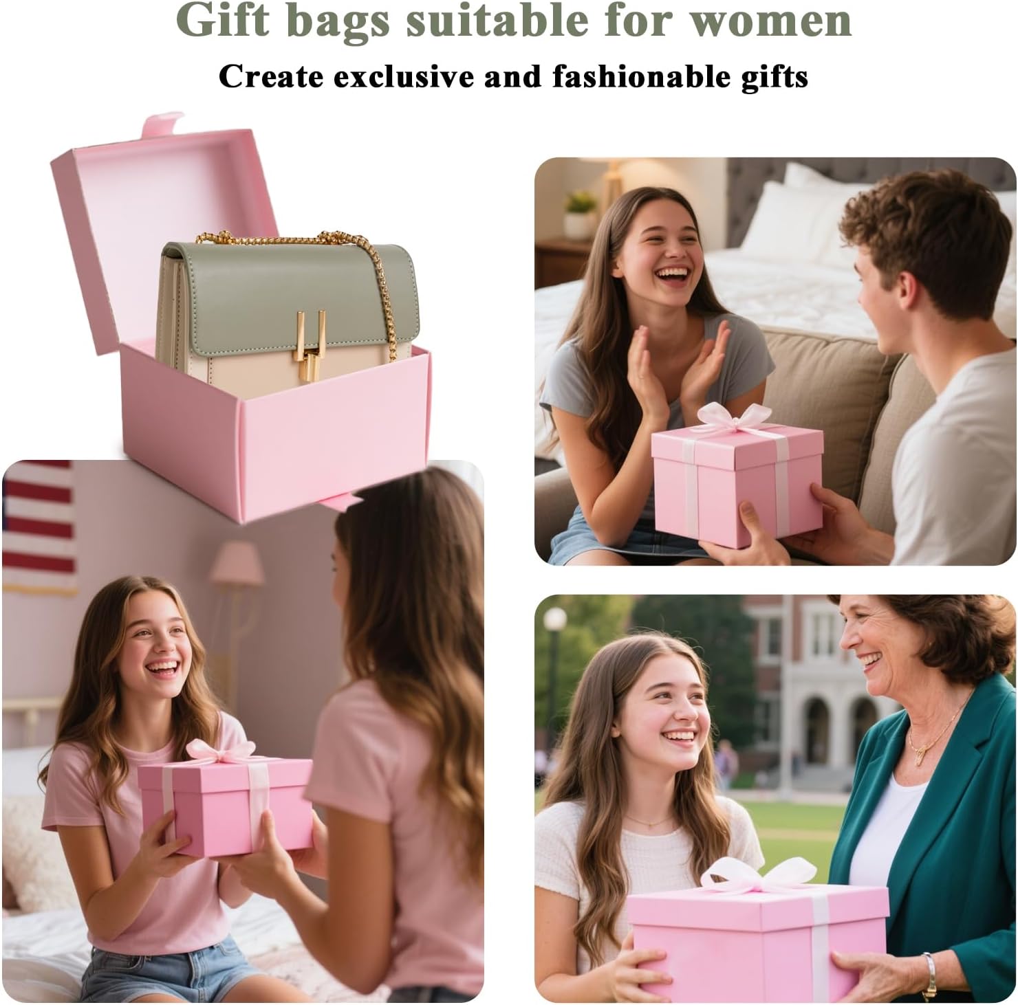 Color Block Crossbody Bags for Women Leather Purses Designer Satchel Handbags Shoulder Bag - Image 6