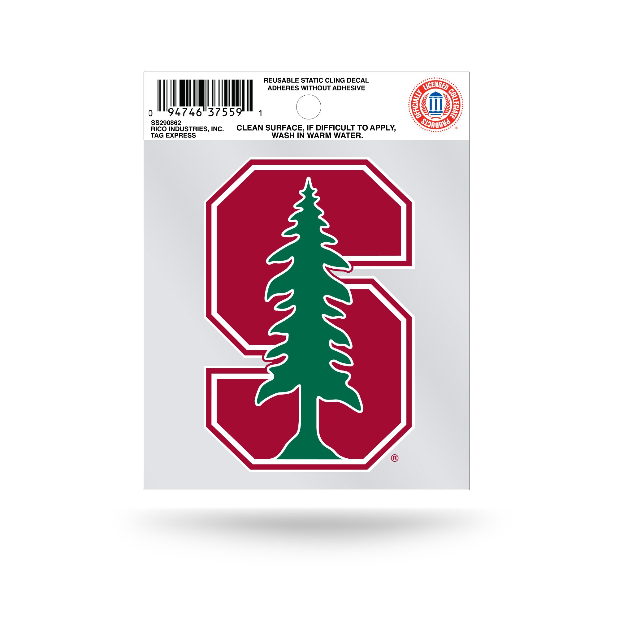 Rico Industries NCAA Unisex-Adult Small Static Cling Decal