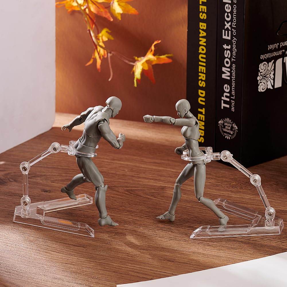 Set De 3 Supports De Figurine – Base A, Tiges Flexibles – Ajustables, Solides, Pour Modèles 1/6 1/9 1/12