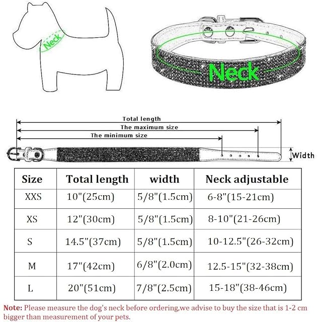 Foto 3 de 7 de ETOPARS Collar de Perro con Diamantes, Correas para Mascotas de Piel de Ante Suave y Brillante