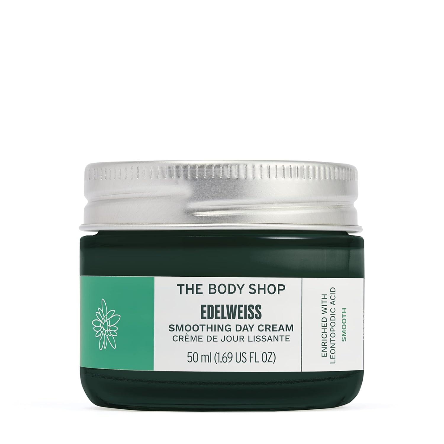 The Body Shop Edelweiss Smoothing Day Cream – For Smoother Looking Skin – Vegan – 50ml