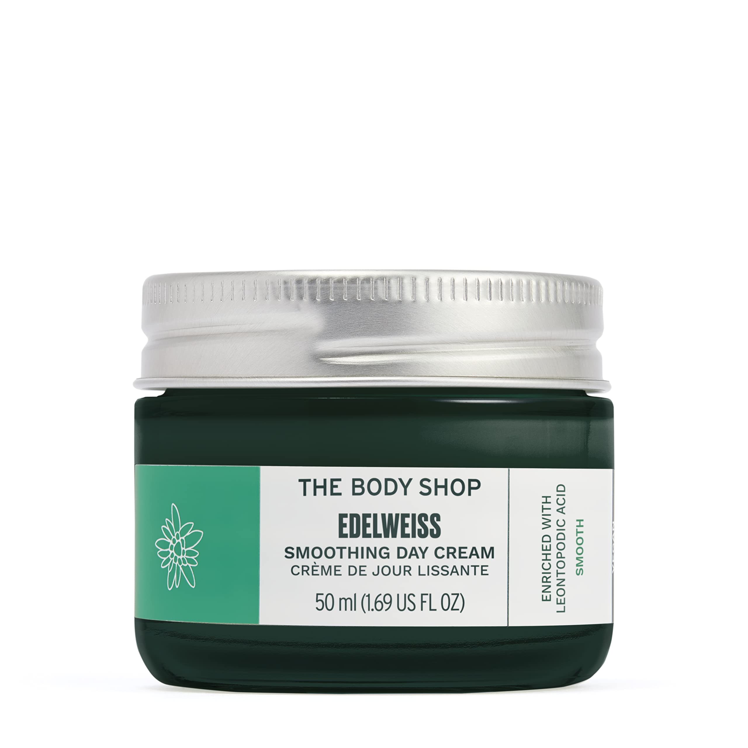 The Body ShopEdelweiss Smoothing Day Cream – For Smoother Looking Skin – Vegan – 50ml