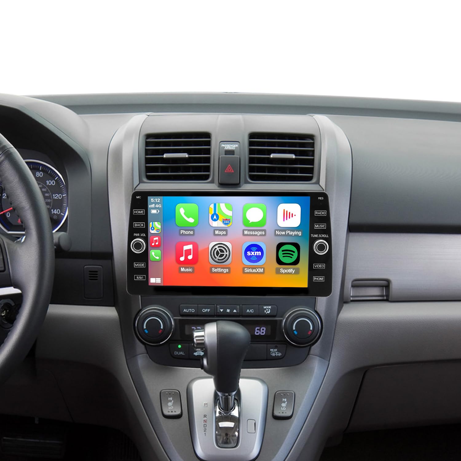 4G LTE QLED Radio for Honda CR-V CRV 2007-2011 Upgrade | 8-Core CPU Touch Screen Stereo | Wireless CarPlay & Android Auto | Support OEM SWC and Camera