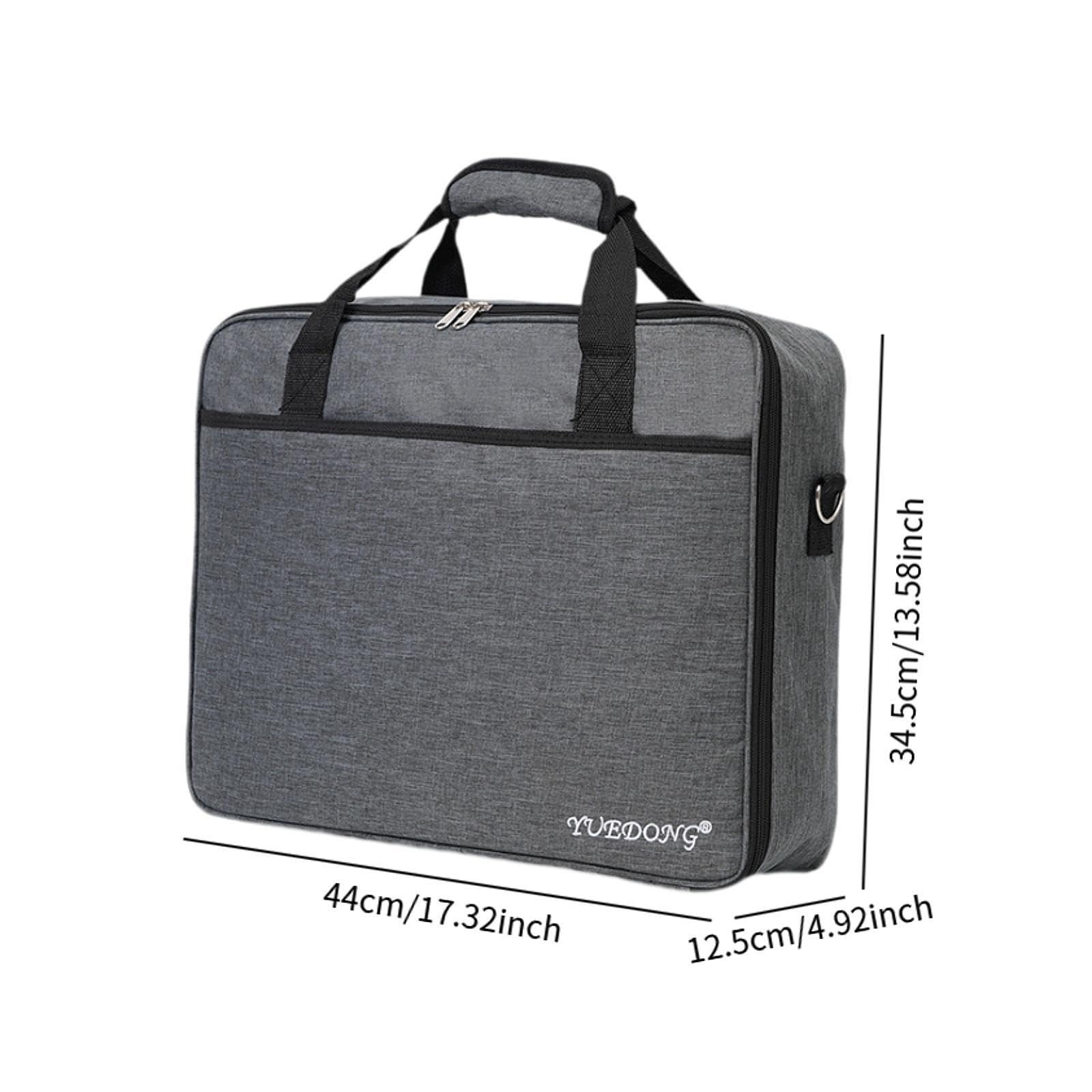 Generic Effektpedal Tasche, Pedalboard Reißverschlusstasche, Handtasche mit Fach, Tragegriff, Tragetasche für Studioaufnahmen, 44x34.5x12.5cm