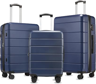 Expandable Hardshell Luggage with TSA Lock, 3-Piece Set