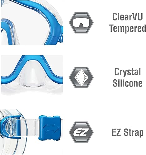 Miniatura 2 de TUSA Sport Mini-Kleio Junior Máscara y Snorkel Combo (con bolsa reutilizable)