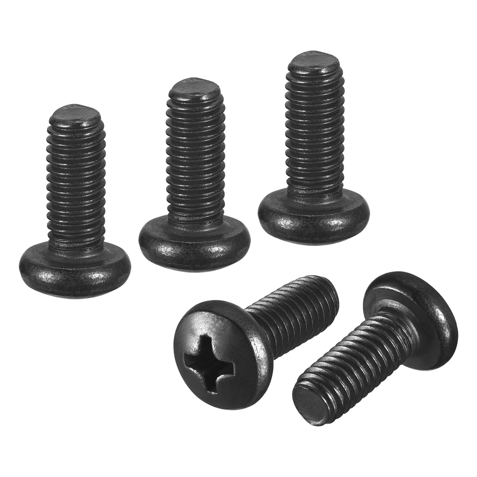 DTGN #10-32x1/2" Pan Head Machine Screws - 50pcs - Good for Machinery - 304 Stainless Steel Phillips Machine Screws Bolts - Black