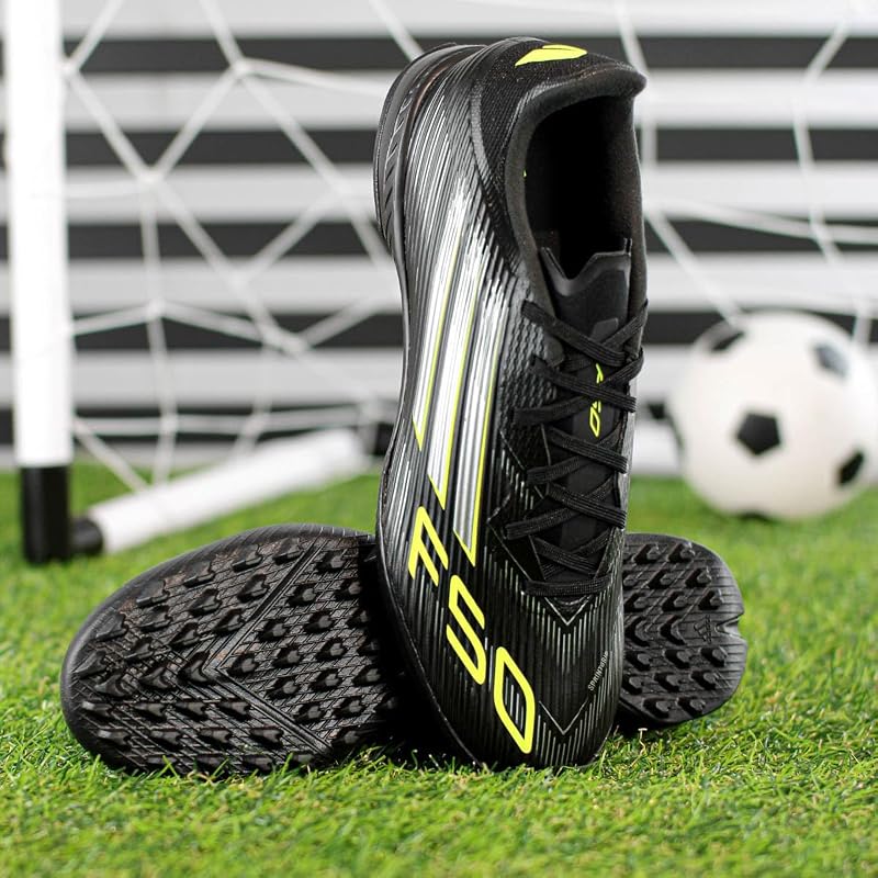 Adidas Unisex-Adult F50 League Turf – The lugged rubber outsole provides grip and precision
